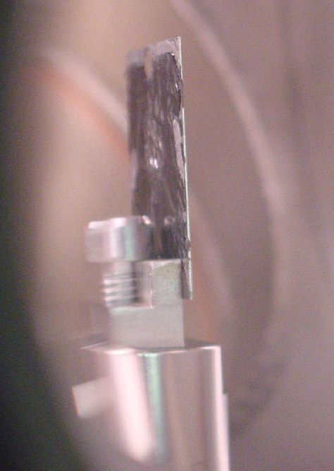 post-stripper foil (for charge equilibration) - enlarged view