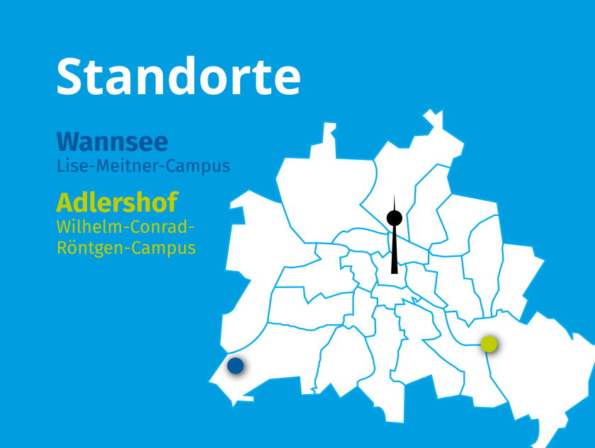HZB Standorte in Berlin-Wannsee und Berlin-Adlershof