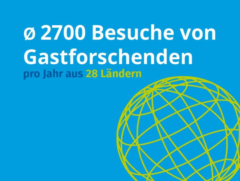 durchschnittlich 2700 Besuche von Gastforschenden aus 28 Lndern: unsere Forschung im berblick,