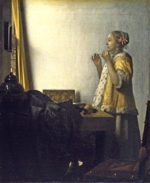 Johannes Vermeer, 'Junge Dame mit dem Perlenhalsband' - vergrerte Ansicht