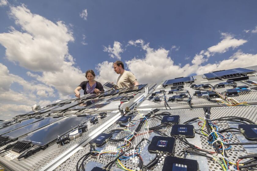 The team has set up a unique measuring station on the roof of a research building at HZB to investigate different solar cells under real weather conditions, including standard perovskite solar cells.