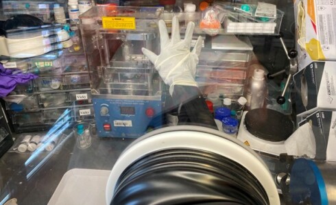My first time working in a glovebox