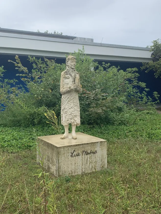 The Lise Meitner statue, honoring her contributions to the discovery of nuclear fission.