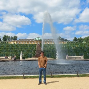 In front of Schloss Sanssouci, Potsdam.