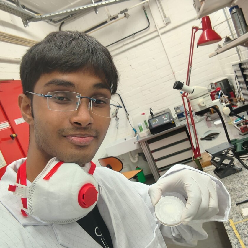 <p class="MsoCaption">Preparing my sample before running an X-ray analysis.
