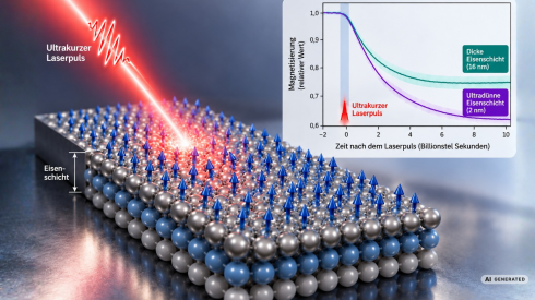 Ultraschnelle Entmagnetisierung - D�nneres Eisen, st�rkere Wirkung�