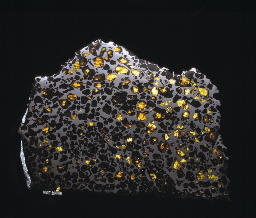Hard disc from space: the Pallasite meteorite, studied by Harrison, contains information about the early solar system.<br /><em></em>