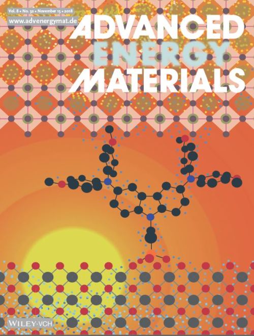 &ldquo;Self&#8208;Assembled Hole Transporting Monolayer for Highly Efficient Perovskite Solar Cells&rdquo;. Cover of current issue of Advanced Energy Materials.