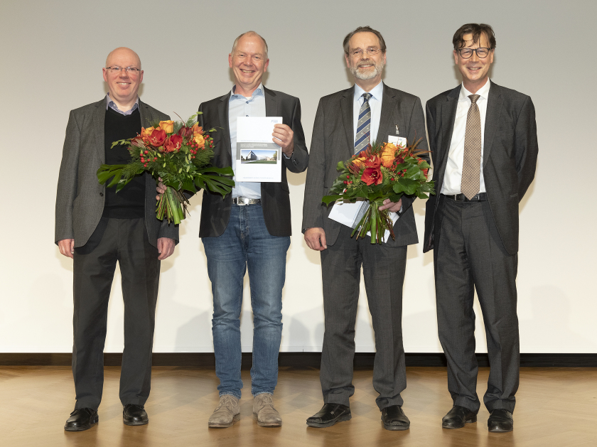 Laudator Prof. Gerd Schneider, award winners Dr. Christian David and Prof. Alexei Erko and Prof. Mathias Richter, Friends of HZB, (From left to right).