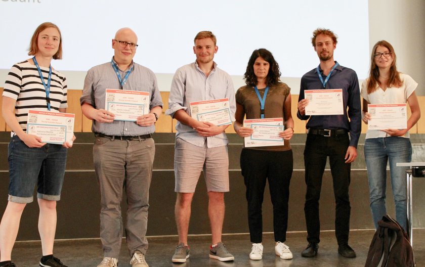 Silvio K&uuml;nstner (2nd from right) was awarded with five other young researchers at the EUROISMAR 2019 conference.