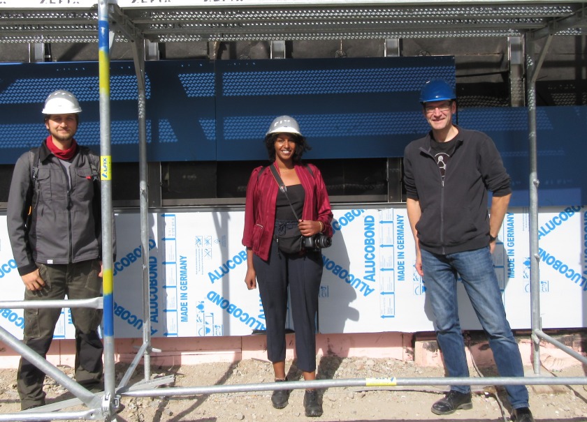 Regularly on site: Maximilian Riedel, PVcomB, Samira Aden, BAIP and project manager Dirk Mielke.