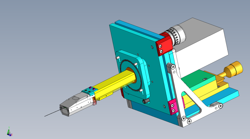 Bild des neuen WDS-Instruments, das mit Standard-Geh&auml;use und Standard-Flansch an ein Rasterelektronenmikroskop (Zeiss-EVO 40) angeschlossen ist.