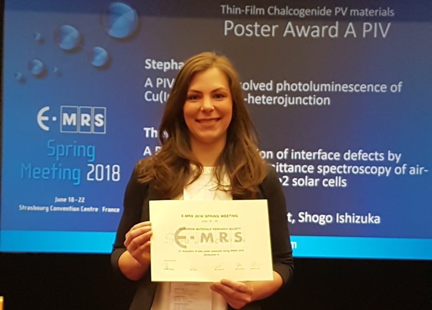 In her first year of doctoral studies, Sara Niedenzu has been awarded a Poster Prize.&nbsp;