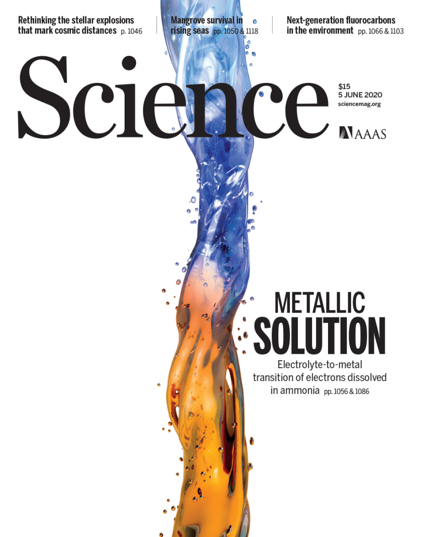 The publication made it onto the cover of the current issue of SCIENCE.