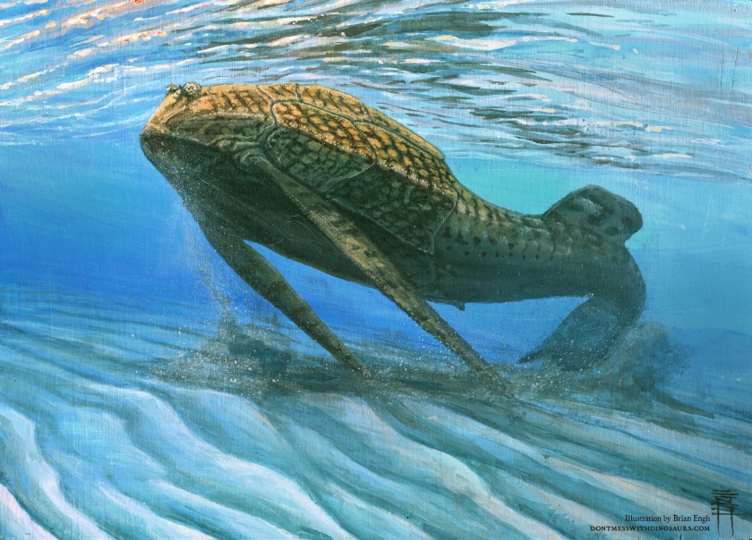 So k&ouml;nnte der Panzerfisch ausgesehen haben, der vor 380 Millionen Jahren lebte.