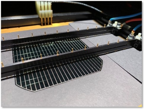 <p>Image of a silicon perovskite tandem solar cell</p>