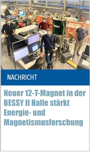 Neuer 12-T-Magnet in der BESSY II Halle strkt Energie- und Magnetismusforschung