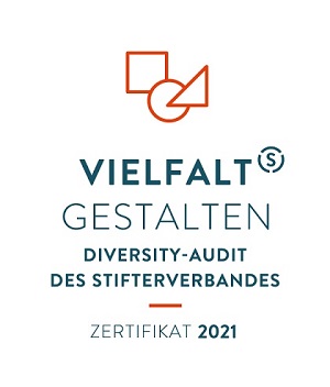 Logo Vielfalt gestalten, das Diversity-Audit-Zertifikat des HZB